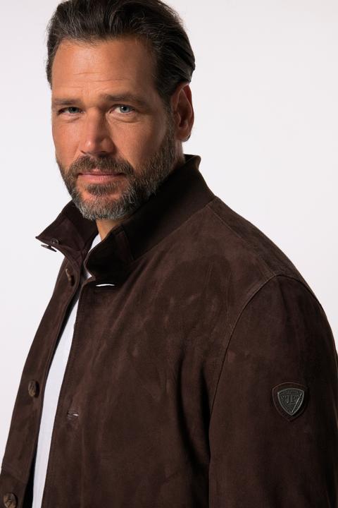 Image du produit JP1880 Veste en cuir, daim, col montant, patte de boutonnage (3XL)