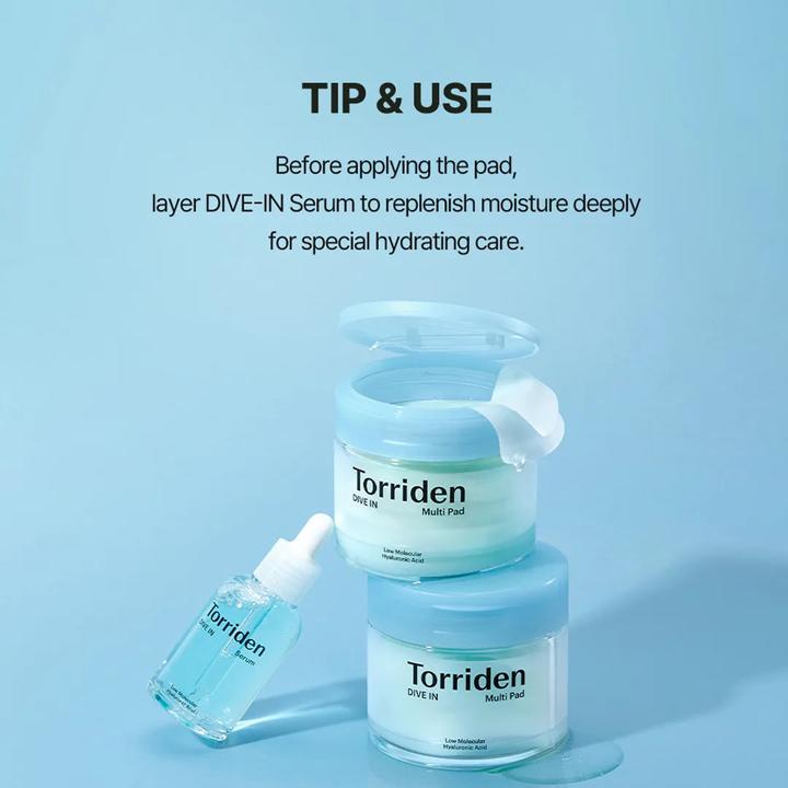 Produktbild Torriden Low Molecule Hyaluronic Acid Multi Pads (160 ml)
