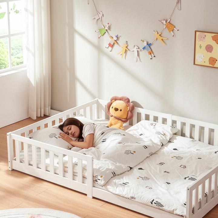 Produktbild En.Casa Kinderbett Tanna 120x200 cm Weiss (120 x 200 cm)