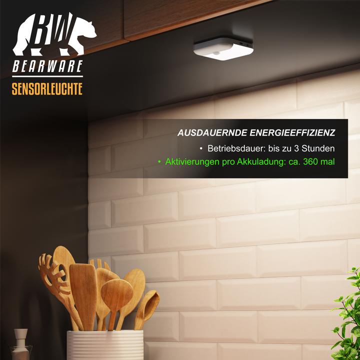 Actual product image Brandson 3x LED night light, brightness & motion sensor