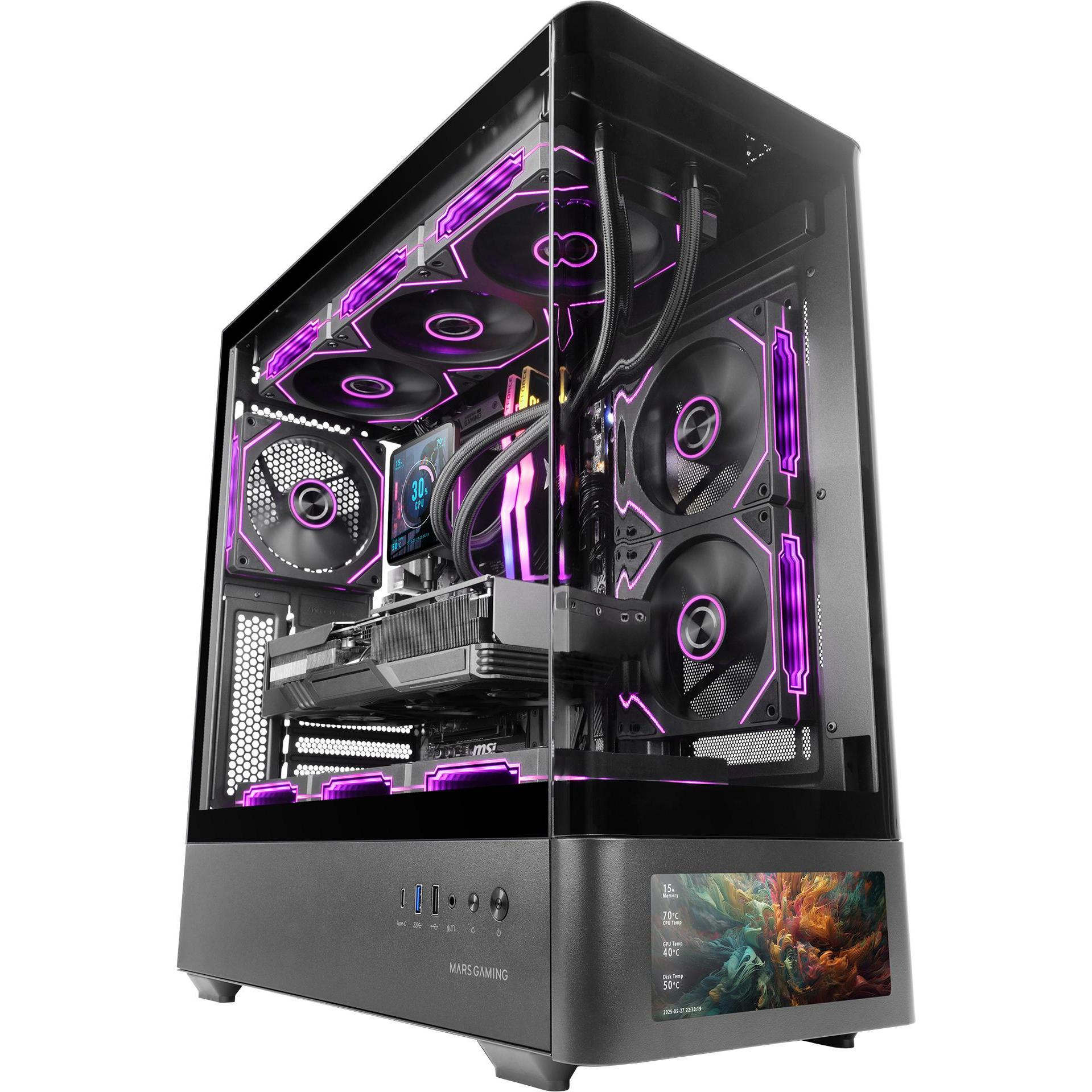Mars Gaming Nero 8435693112709 (Atx, Matx, Mini-Itx), Case Pc,