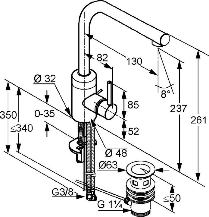 Image du produit Kludi Mitigeur de lavabo BOZZ