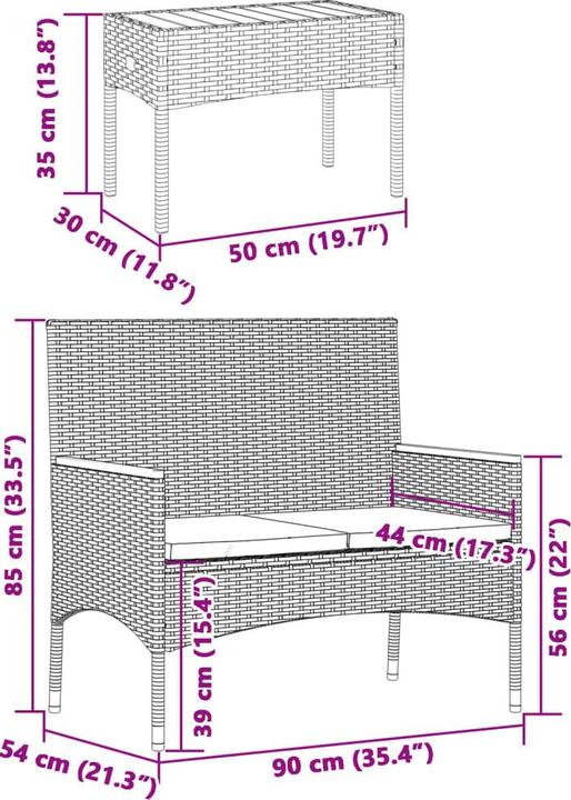 Actual product image vidaXL Gartenbank