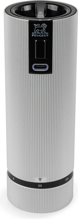 Peugeot Elektrische zoutmolen LINE ELECTRIC 15 cm aluminium grijs (Zout)