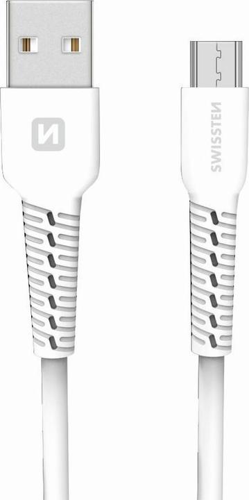 Produktbild Swissten USB Auf Micro USB Datenkabel 1.0m Weiss (1 m)