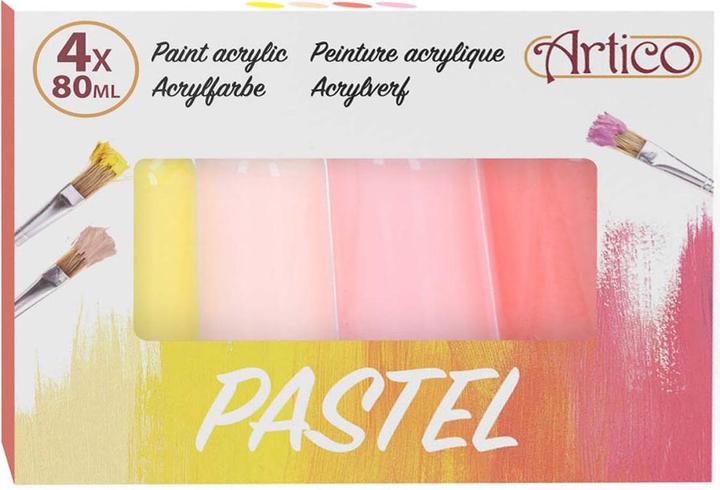 Produktbild Artico - Set Pastell-Acrylfarben in Tuben 80 ml 4 Farben (Set 1) (Bunt, 80 ml)