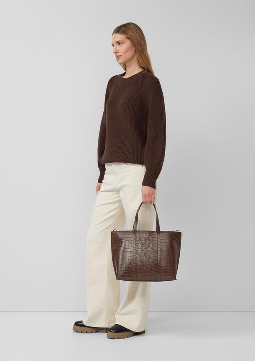 Produktbild s.Oliver Tasche Geräumiger Shopper aus Lederimitat in Kroko-Optik