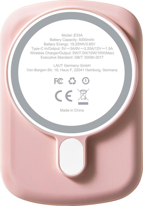Actual product image Laut MagSafe - Power Banks - Pink (5000 mAh)
