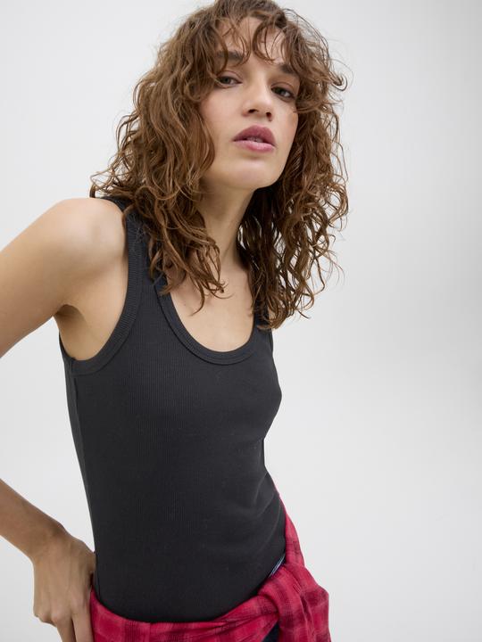 Actual product image JJXX Jxfrida Sl U-Neck Top Jrs Ln (XS)