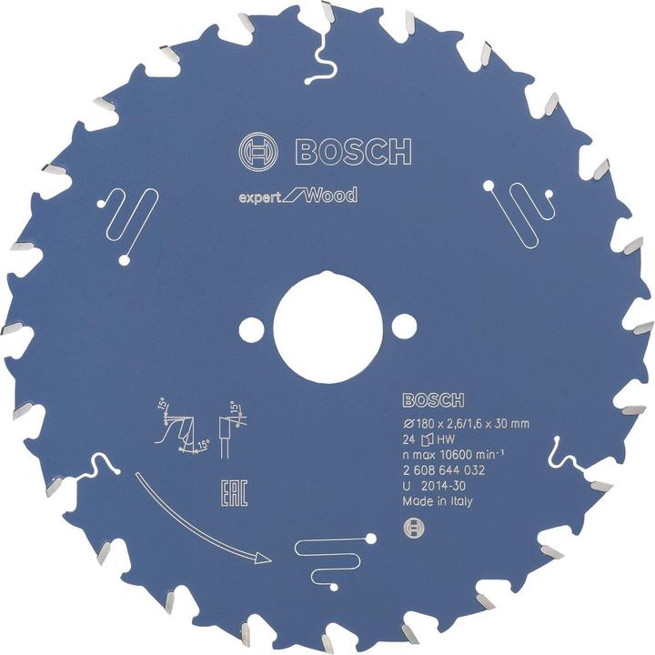 Actual product image Bosch Professional Zubehör Circular saw blade Expert for Wood, 180 x 30 x 2.6 mm, 24