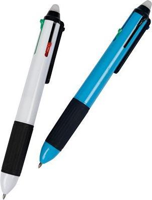 Productafbeelding Wedo Vierkleurige biros, uitwisbaar, 12-pak display (Blauw, Groen, Rood, Zwart, 12x)