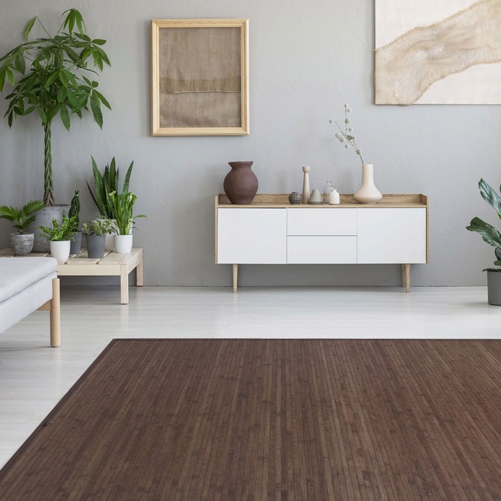 Produktbild Homestyle4u Bambusmatte Bambusteppich (80 x 300 cm)