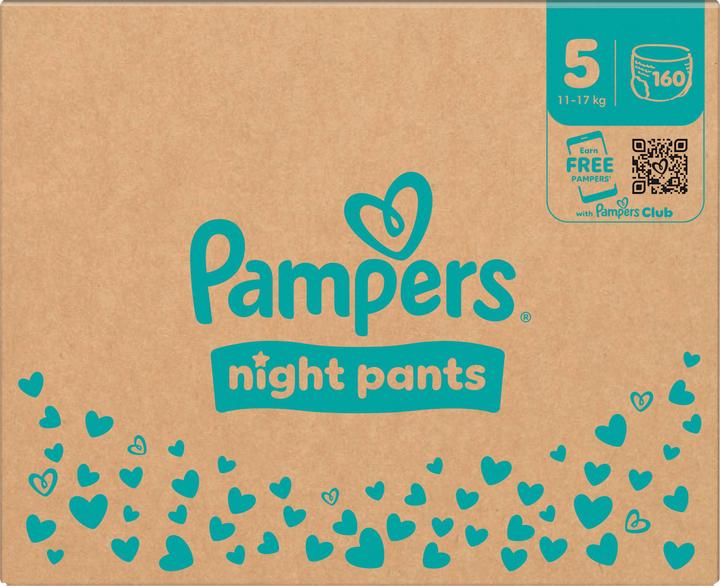 Actual product image Pampers Baby-Dry Night Pants (Size 5, Monthly box, 160 pcs.)