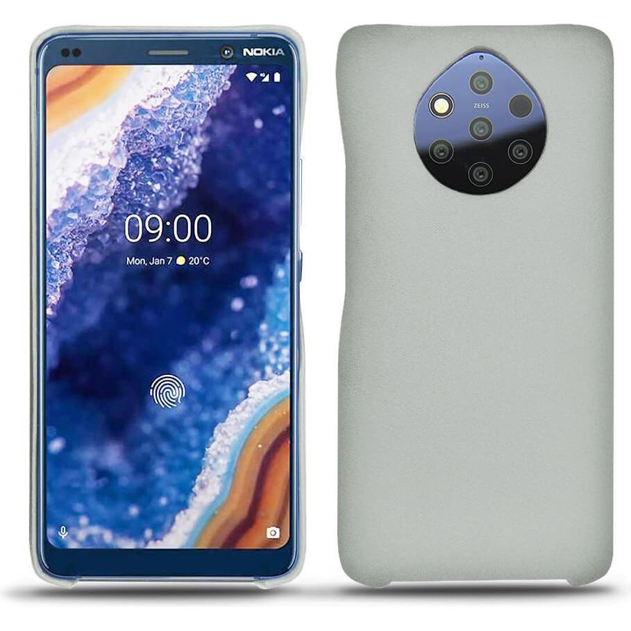 Noreve Lederschutzhülle (Nokia 9 PureView), Smartphone Hülle, Grau
