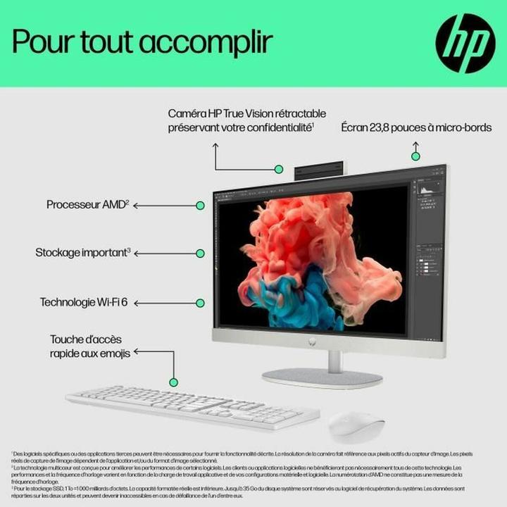 Produktbild HP ALL-IN-ONE HP24-CR0067NF AMD RYZEN 5 7520U 16GO DDR4 512GO SSD 23.8FHD IPS WIN1 (AMD Ryzen 5 7520U, 16 GB, 512 GB, AMD Radeon Graphics)