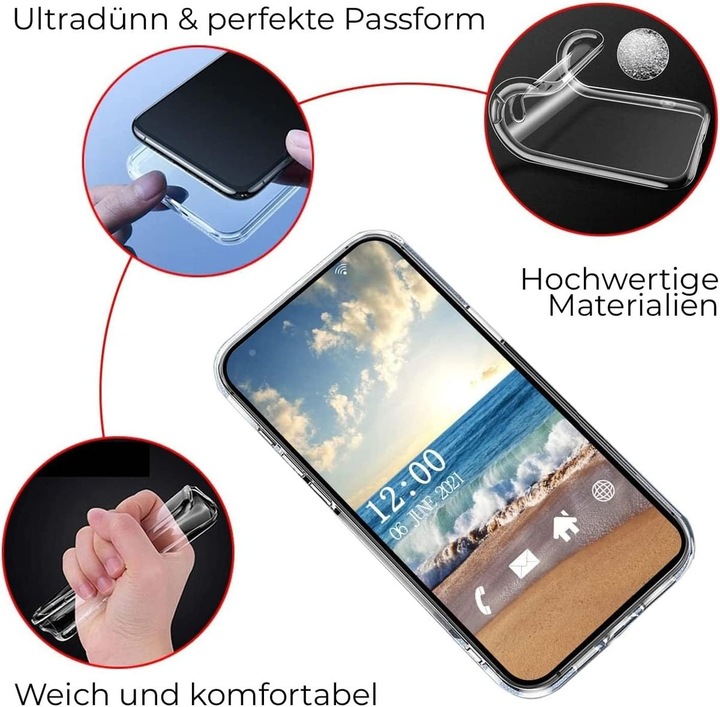Produktbild König Design Hülle Handy Schutz für Motorola Edge 30 Pro Case Cover Tasche Bumper Etuis TPU (Motorola Moto Edge 30 Pro)