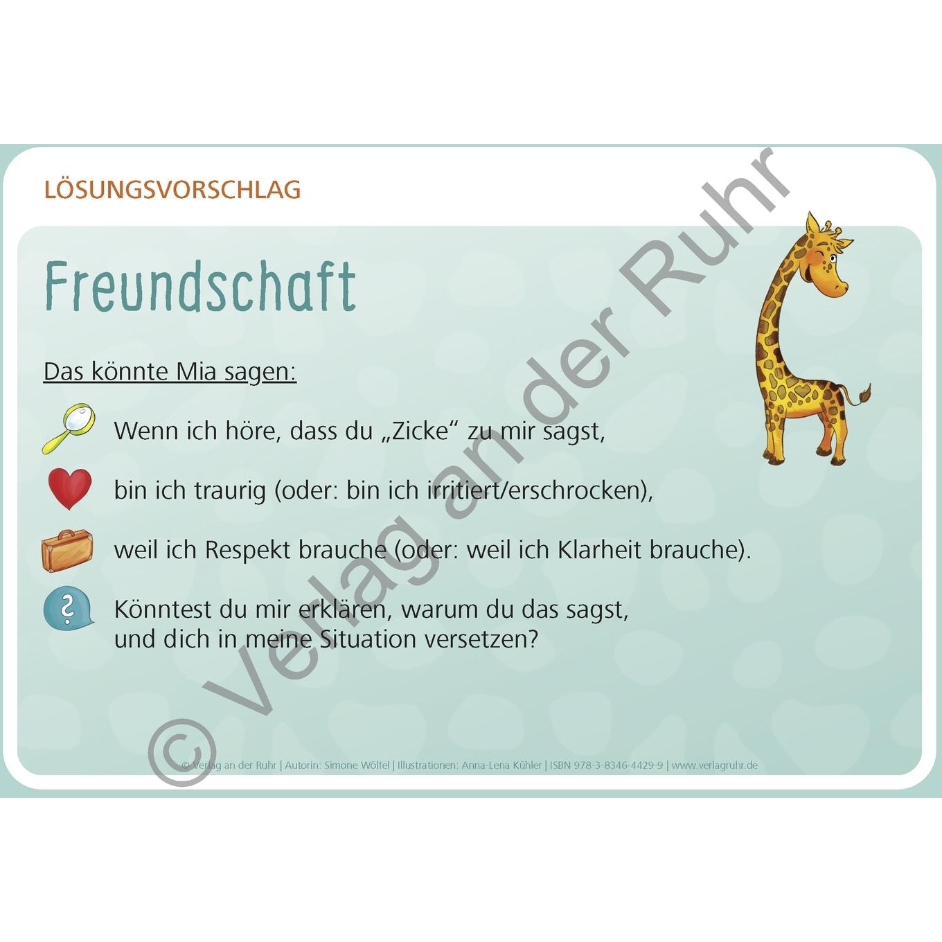 Thumbnail - Unsere Giraffen-Kartei – Kinder üben selbstständig gewaltfreie Kommunikation mit der, Schulbücher von Simone Wölfel