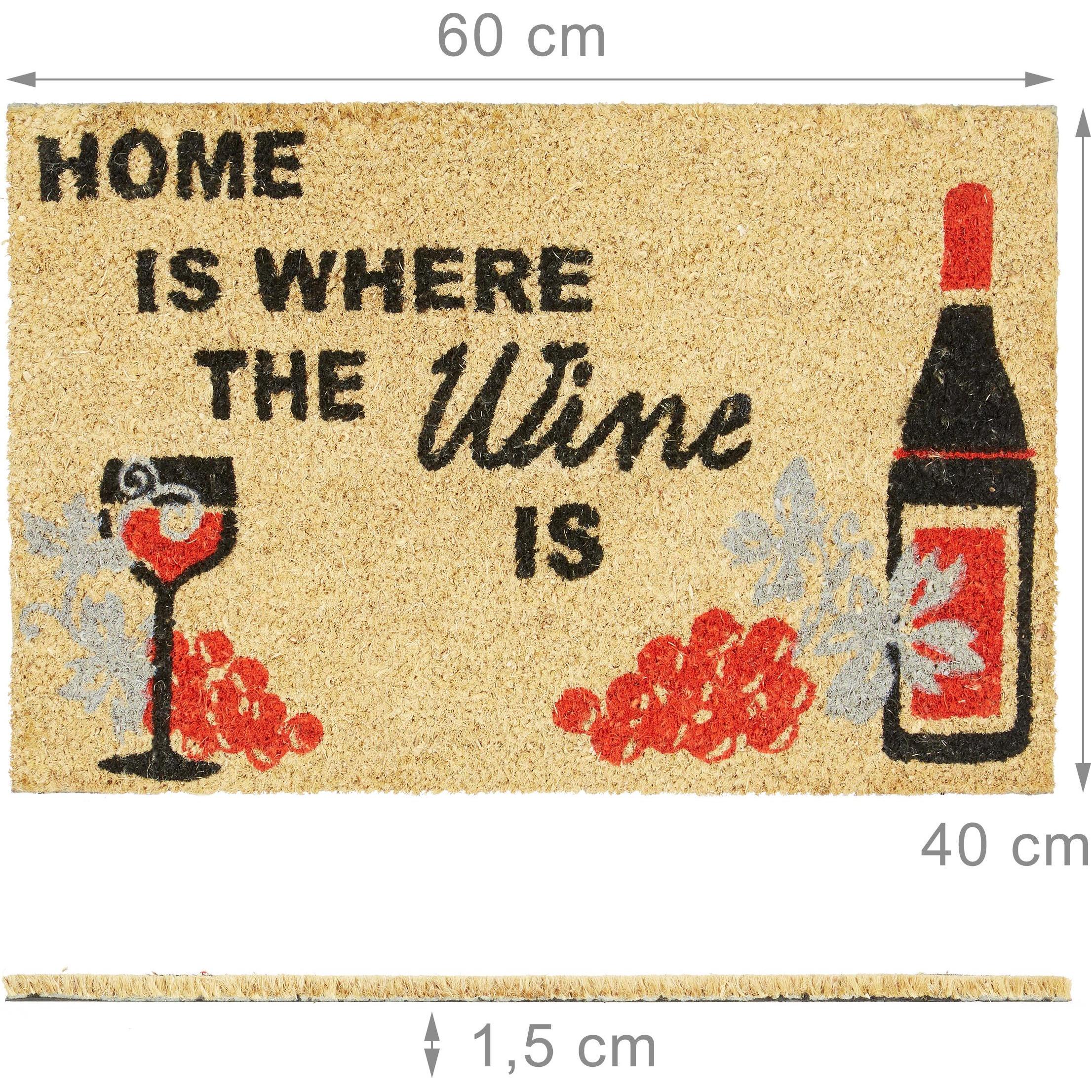 Thumbnail - Relaxdays, Fussmatte, Wine (60 x 40 x 1.5 cm)