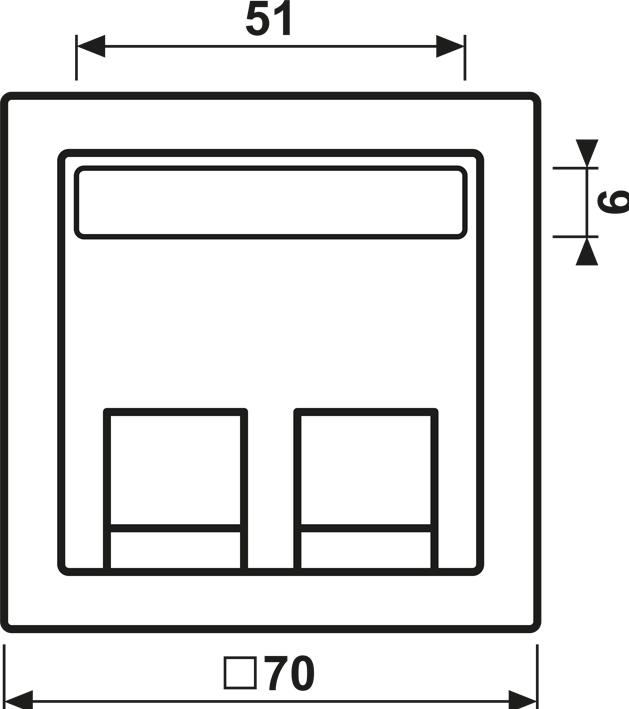 Actual product image JUNG Central plate Mod-Jack 2f LS sw glz LS569-30BFPLSW