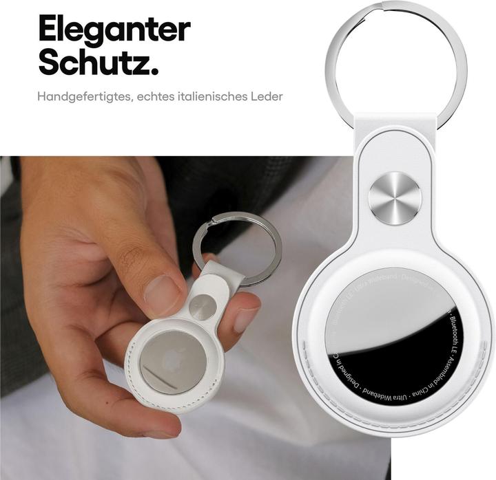 Actual product image Keybudz AirTag Keyring White