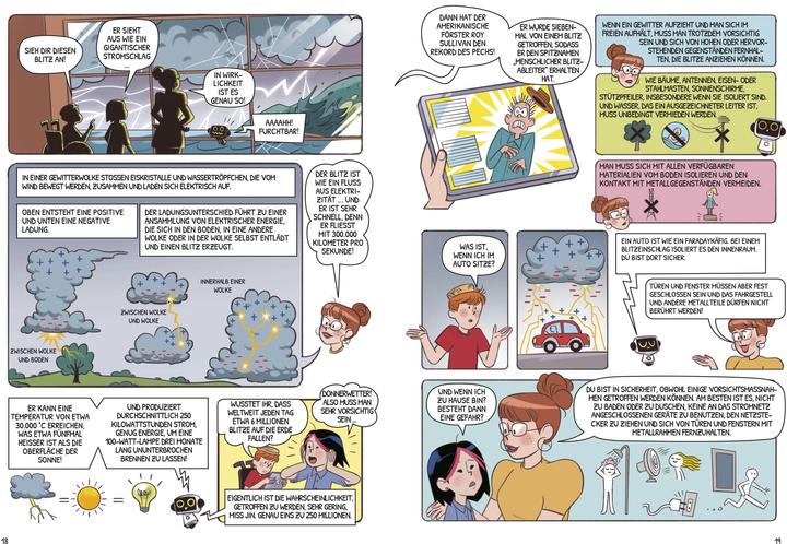 Actual product image National Geographic Wildes Wetter. Entdecke die extremsten Phänomene (Kreativ lernen mit Comics) (German, Fausto Chiodoni, Martina Naldi, Massimo Miato, Valentina Cambi, 2024)