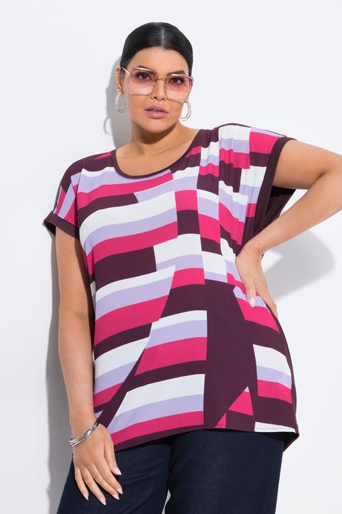 Actual product image Ulla Popken Graphic Print Cap Sleeve Tee (46, 48)