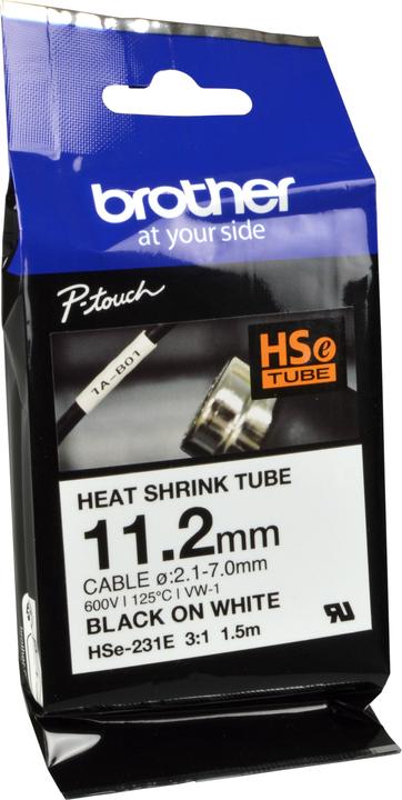 Brother Heat Shrink Tube black/white (1.12 cm, White)