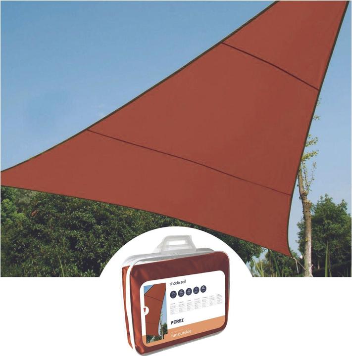 Image du produit Perel VOILE DE SOLEIL - TRIANGULAIRE - 3.6 x 3.6 m x 3.6 m - COULEUR : TERRACOTTA