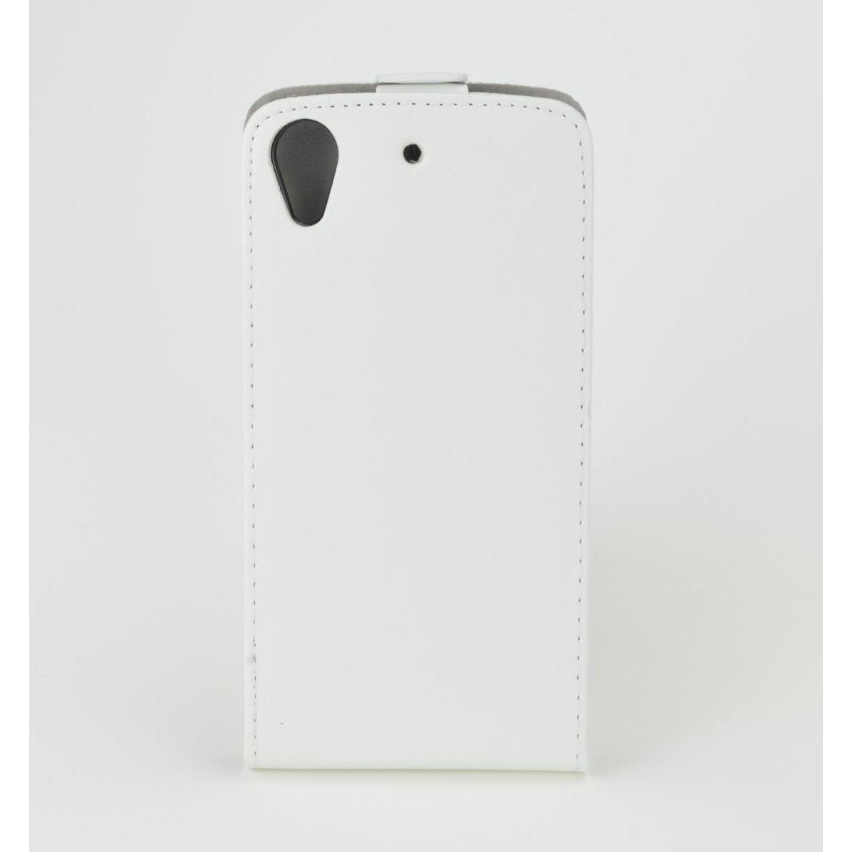 Thumbnail - König Design Flip Schutz Handy Hülle HTC Desire 626 Weiss Leder Imitat Slim Flex Schale Neu (HTC Desire 626), Smartphone...