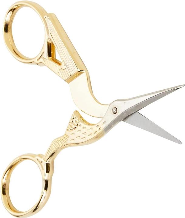 Image du produit ASMI Goldene Stickschere in Storchform (9 cm)