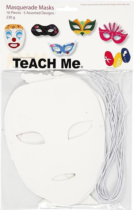 Produktbild Creativ Company Papp-Maske Weiss, 16 Stück