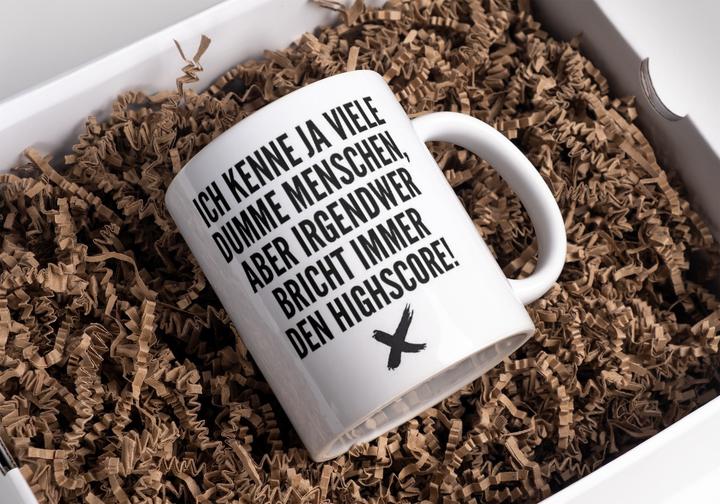Actual product image Tinisu Funny coffee mug "I know a lot of stupid people..." Breakfast morning work mug Büro Ges (325 ml, 1x)