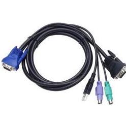 edimax KVM cable 4 in 1 for EK-08RC/EK-16RC 3m, DB15M - DB15M / 2*PS/2 / USB-A, *USBAM, *PS2M, *VGAM, KVM-Switch Kabel