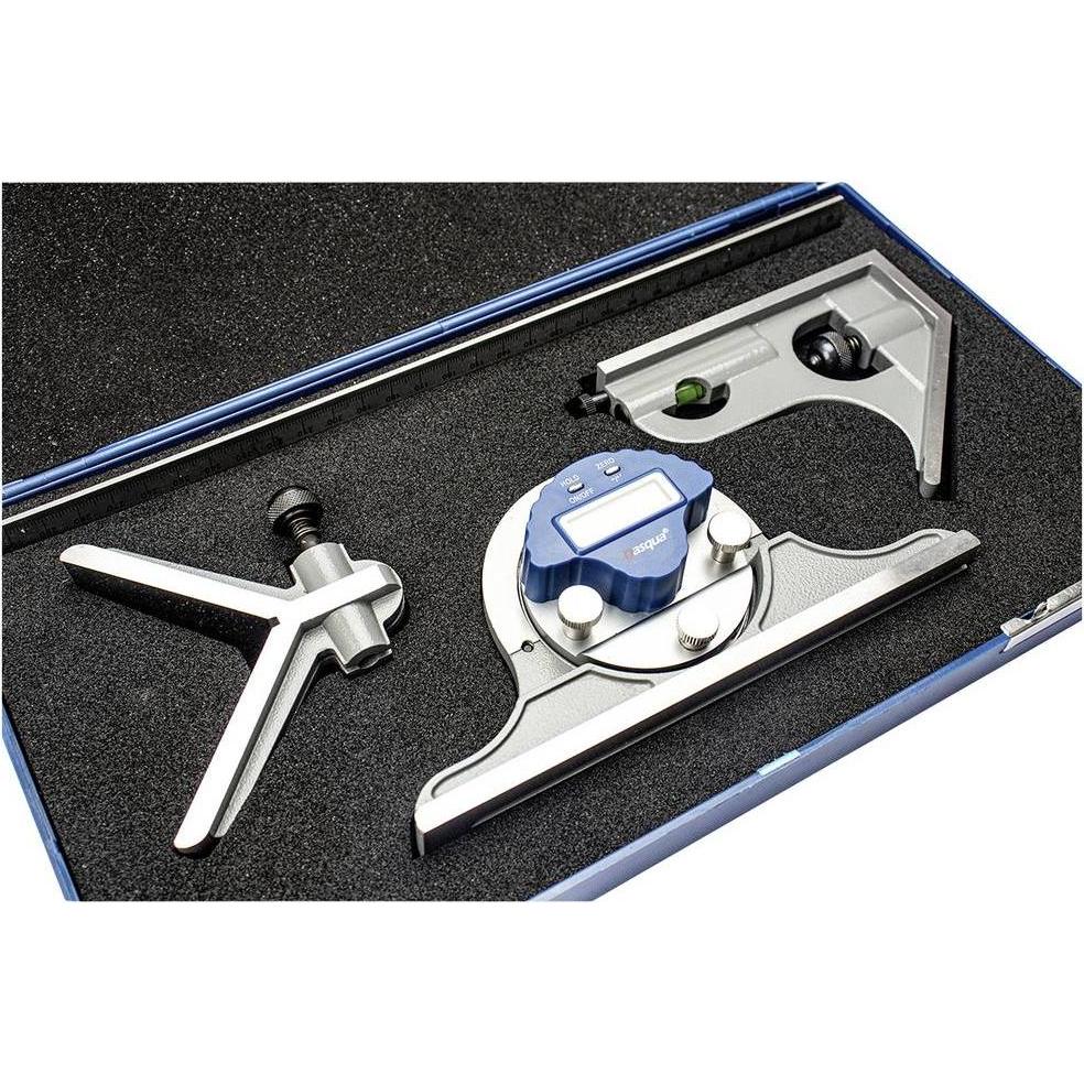 Dasqua, Winkelmesser, 1012-0010 Kombinationsquadrat-Set Produktabmessung, Länge: 356mm 4teilig