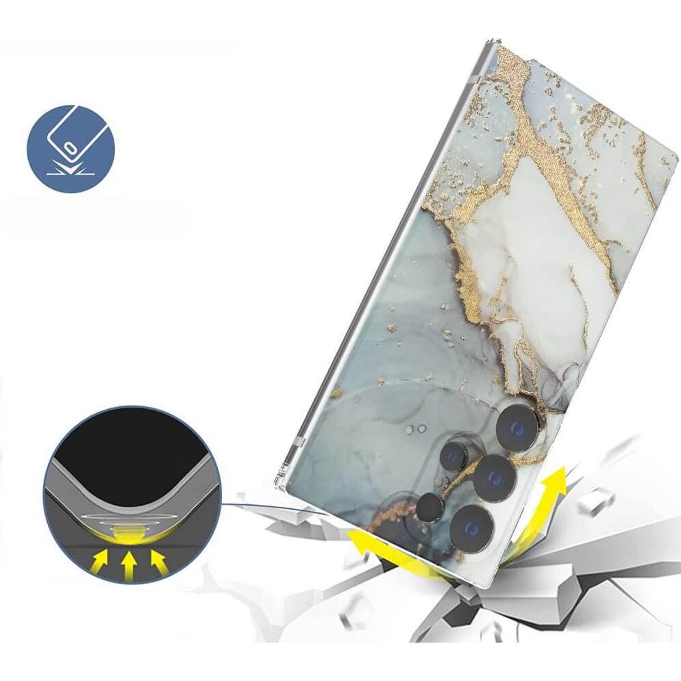 Thumbnail - Cover-Discount Cover Handyhülle IMD Grey Marble (Samsung Galaxy S24 Ultra), Smartphone Hülle, Grau