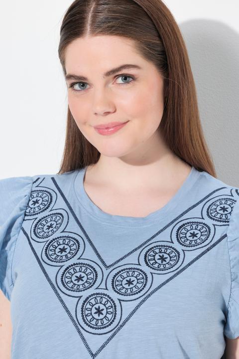 Produktbild Ulla Popken T-Shirt, Stickerei, Rundhals, Halbarm (50, 52)