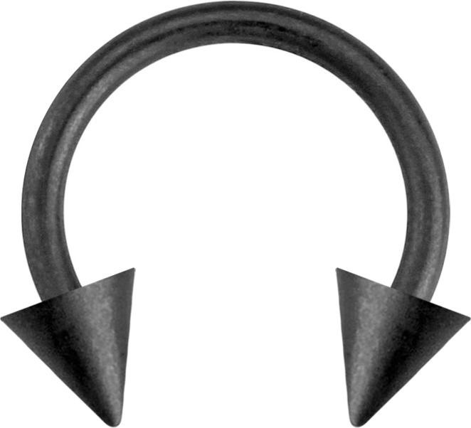 Immagine prodotto Star Piercing Micro Circular Barbell nero opaco con due coni (senza ottone, Acciaio chirurgico 316L)