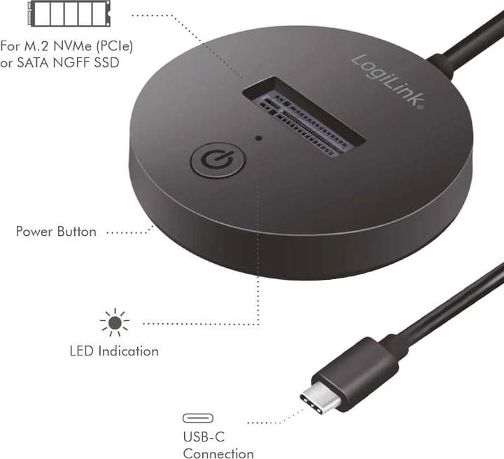 Produktbild LogiLink USB 3.2 Gen 2 Quickport (USB-C, 1 Ports)