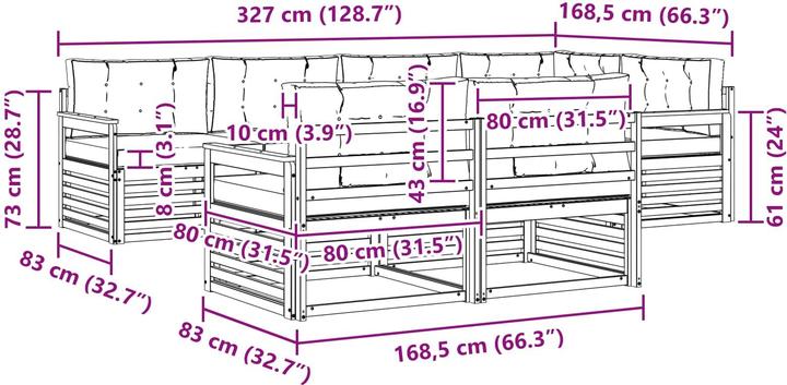 Produktbild vidaXL Outdoor-Sofa