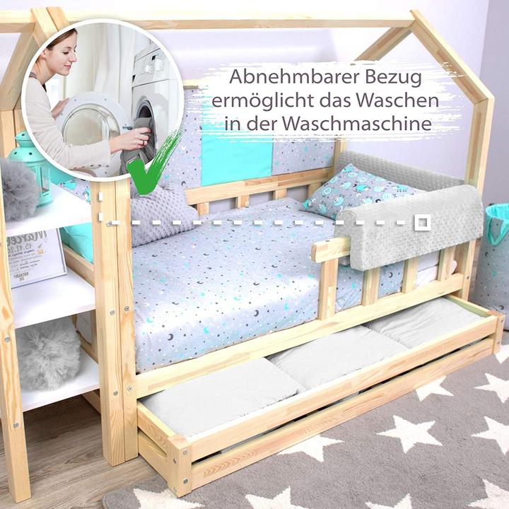 Produktbild Totsy Baby Bettkantenschutz, 90cm, Hellgrau