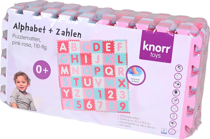 Actual product image Knorrtoys Puzzle mat alphabet numbers (180 x 180 cm)
