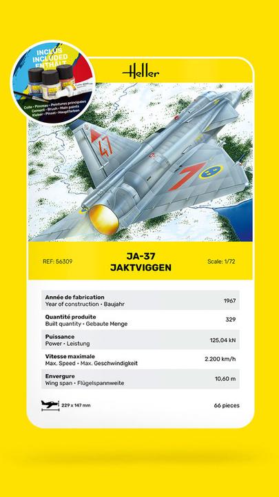 Image du produit Heller STARTER KIT Ja-37 Jaktviggen