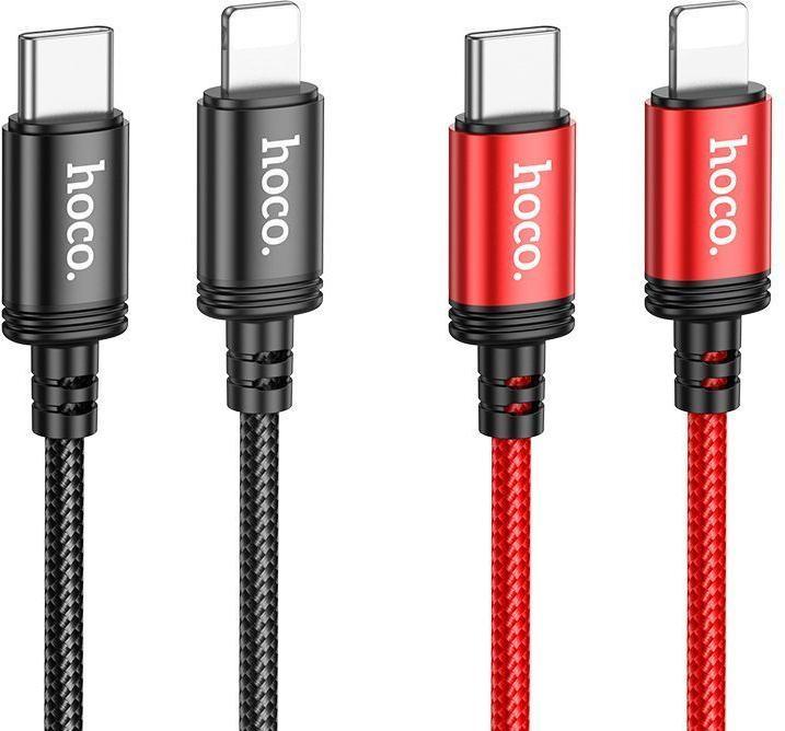 Actual product image Hoco Cable cable Type C to Lightning PD 20W X89 1 m black (1 m, USB 3.2 Gen 1, 20 W)