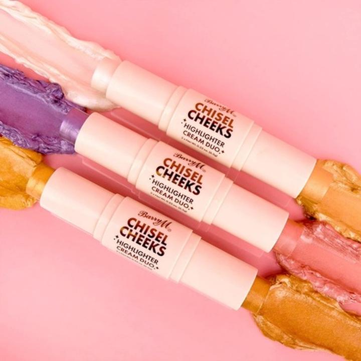 Immagine prodotto Barry M Duo di evidenziatori in crema Chisel Cheeks (Oro, Argento, Highlighter, 6.30 g)
