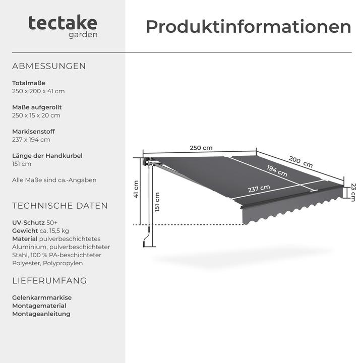 Image du produit tectake Ornella (2.50 m)