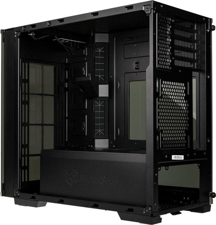 Actual product image Silverstone SST-LD01B Lucid Micro ATX Tower, TG (Mini-ITX, Mini-DTX)