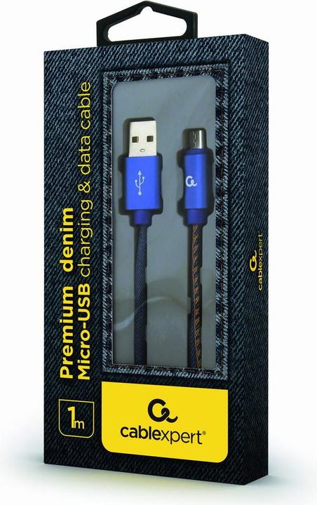 Produktbild Gembird Micro-USB-Kabel 1,8 m CC-USB2J-AMmBM-1M-BL (1 m, USB 2.0)
