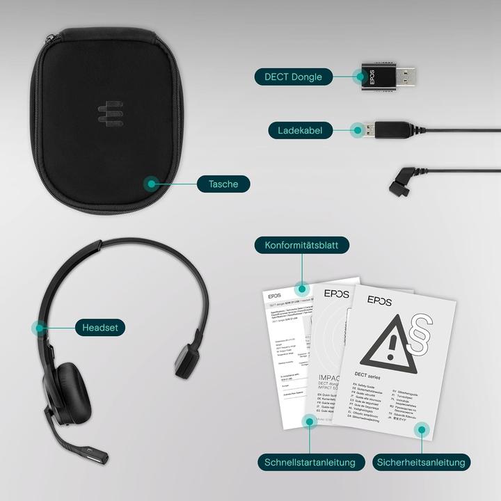 Actual product image EPOS I SENNHEISER IMPACT SDW 5031 (Wireless, USB-A, Skype)