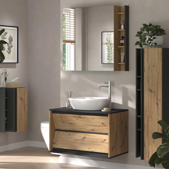 Produktbild Vicco Badmöbel-Set Edelin, Artisan/Anthrazit, 4 Teile