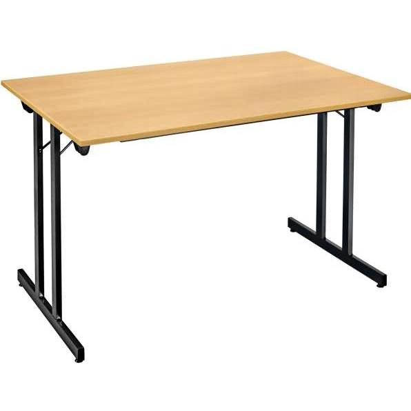 Bisley, Schreibtisch, Klapptisch rechteckig H 740 x B 1200 x T 800 mm Gestell aus Stahl